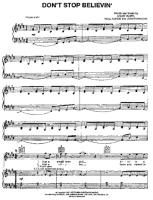 sheet music for journey don't stop believin